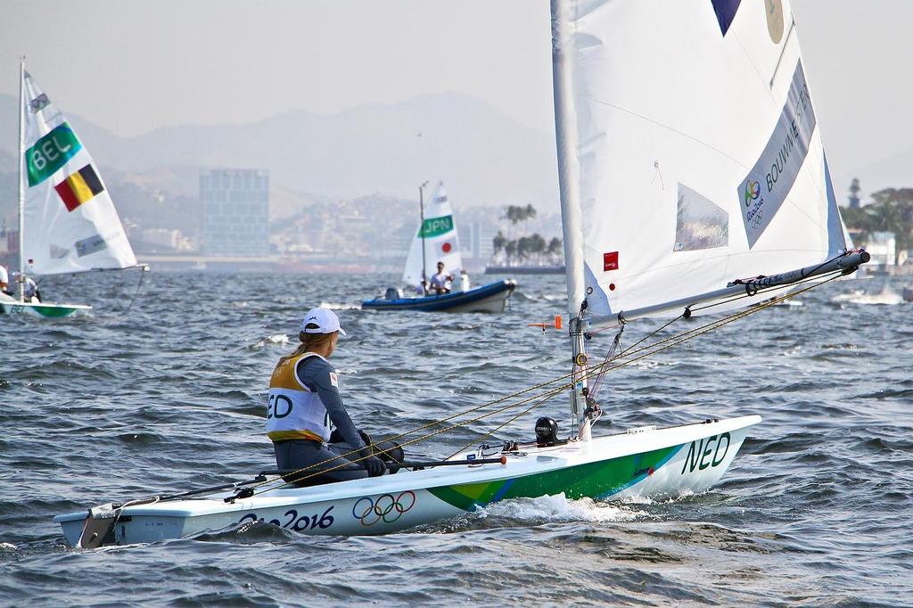 Marit Bouwmeester (NED) in a reflective mood ahead of the start of racing on Day 2 © Richard Gladwell www.photosport.co.nz